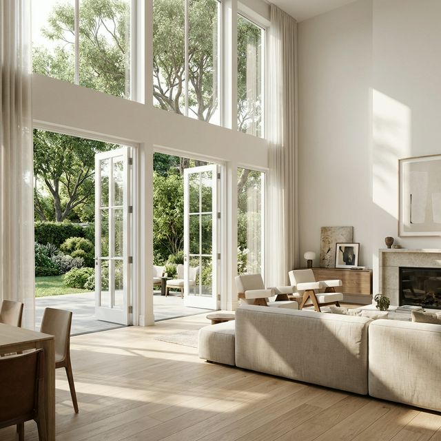 Baies vitrées intérieur lumineux