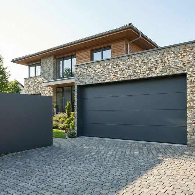 Porte de garage sectionnelle moderne